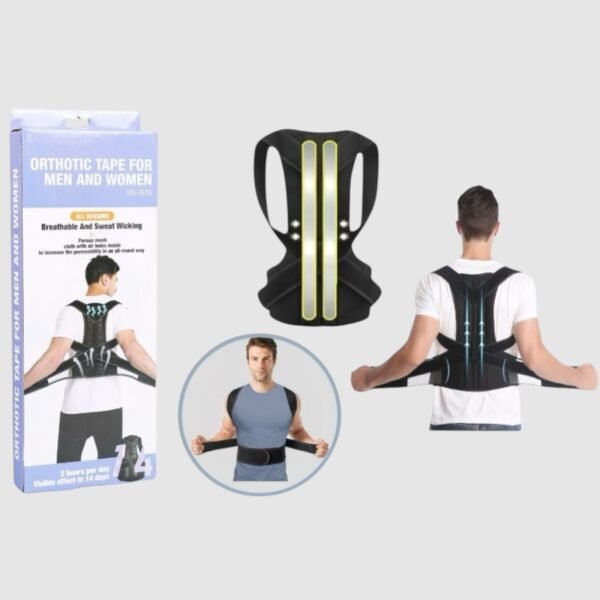 CORRECTEUR DE POSTURE REDRESSE DOS AVEC CEINTURE LOMBAIRE