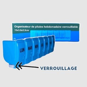 ORGANISATEUR DE PILULES VERROUILLABLE