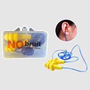 BOUCHONS D’OREILLES EN SILICONE ETANCHE ET RÉUTILISABLES AVEC SYSTÈME ANTIBRUIT