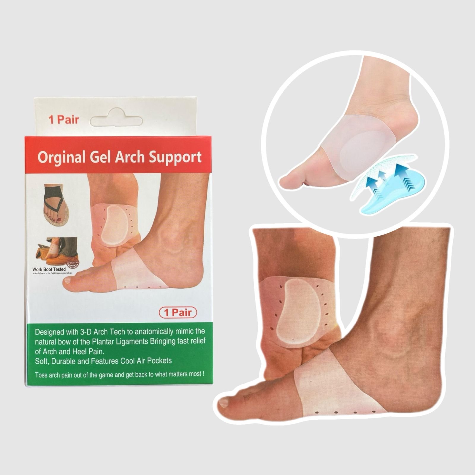 SUPPORT DE VOUTE PLANTAIRE EN GEL ORIGINAL